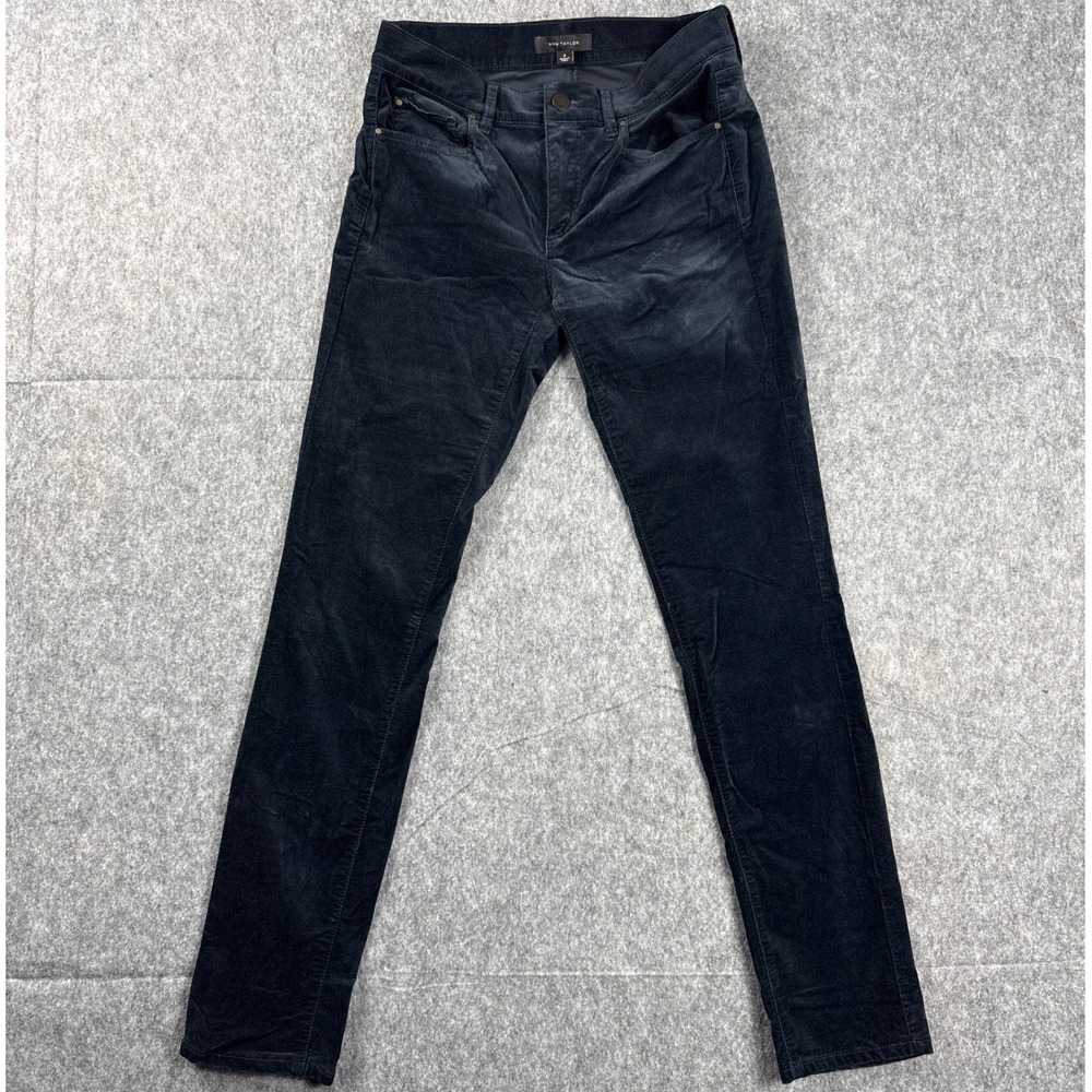 Ann Taylor The Skinny Modern‎ Navy Blue Corduroy Pants Womens 2 Stretch Skinny